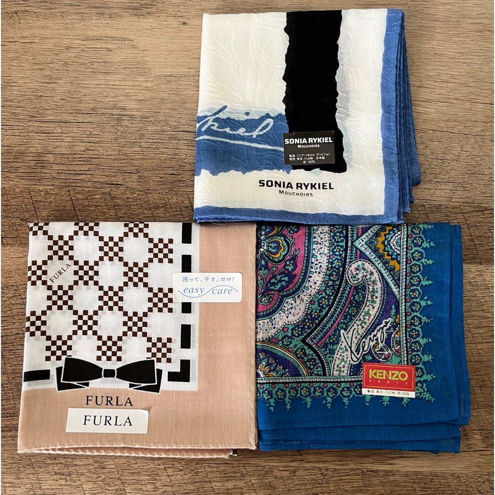 Bundle of 3 NEW Designer Hankerchiefs/ Scarfs